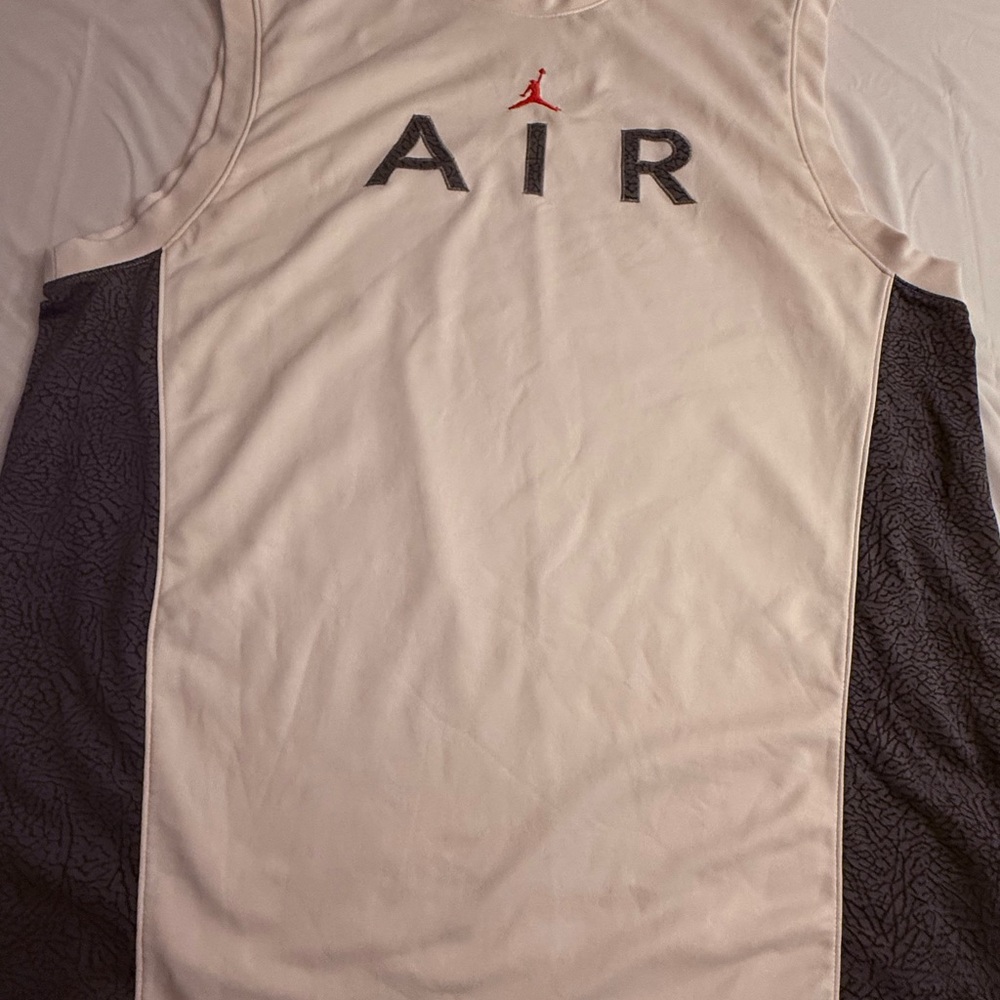 Jordan White and Black Sleeveless Shirt